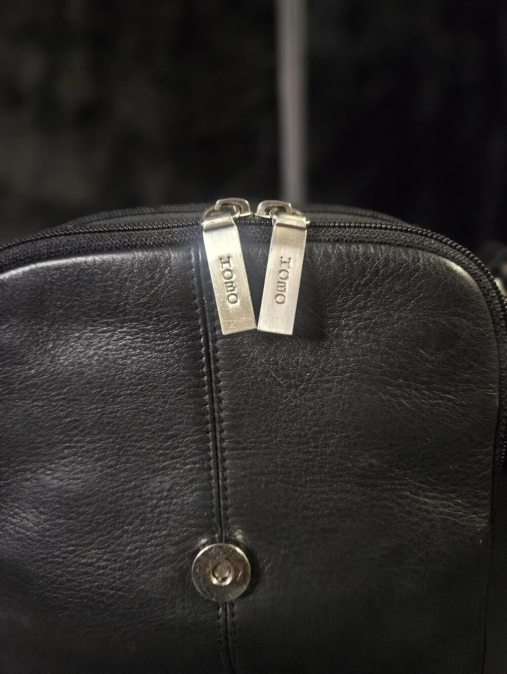 Vintage HOBO International Black Leather Hobo Crossbody Bag